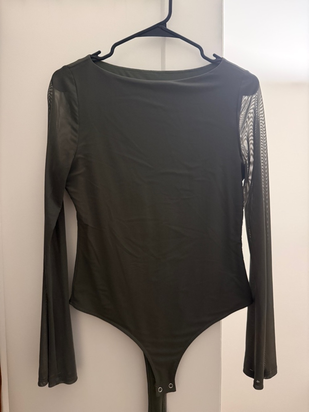 Women’s Olive Green Long Sleeve Bodysuit
